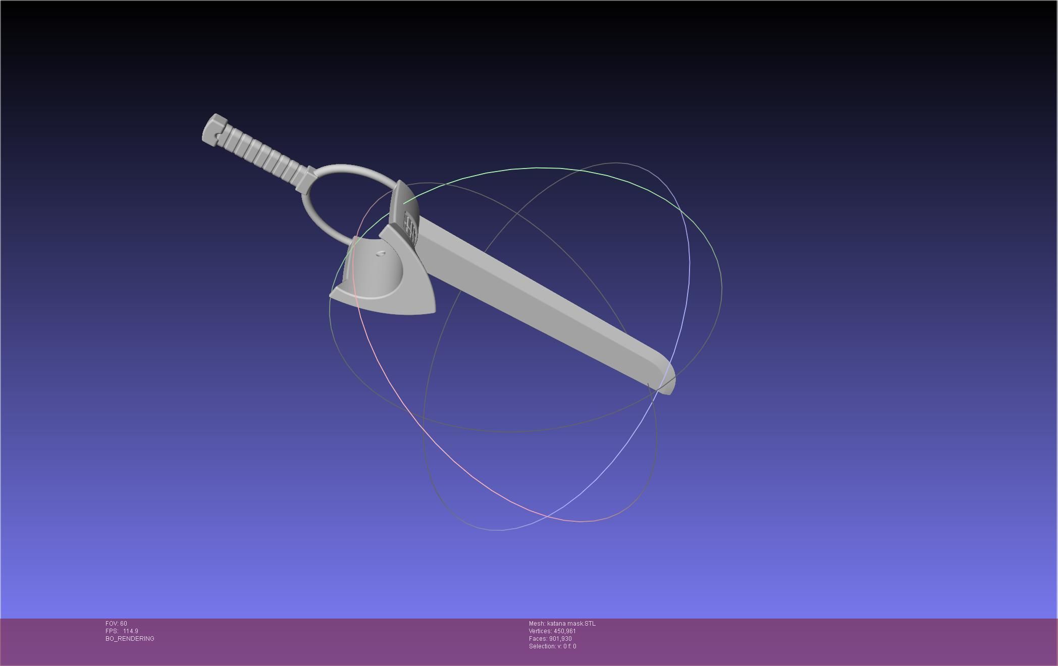 Chainsaw Man Katana Man Mask Frame 3D print model_22