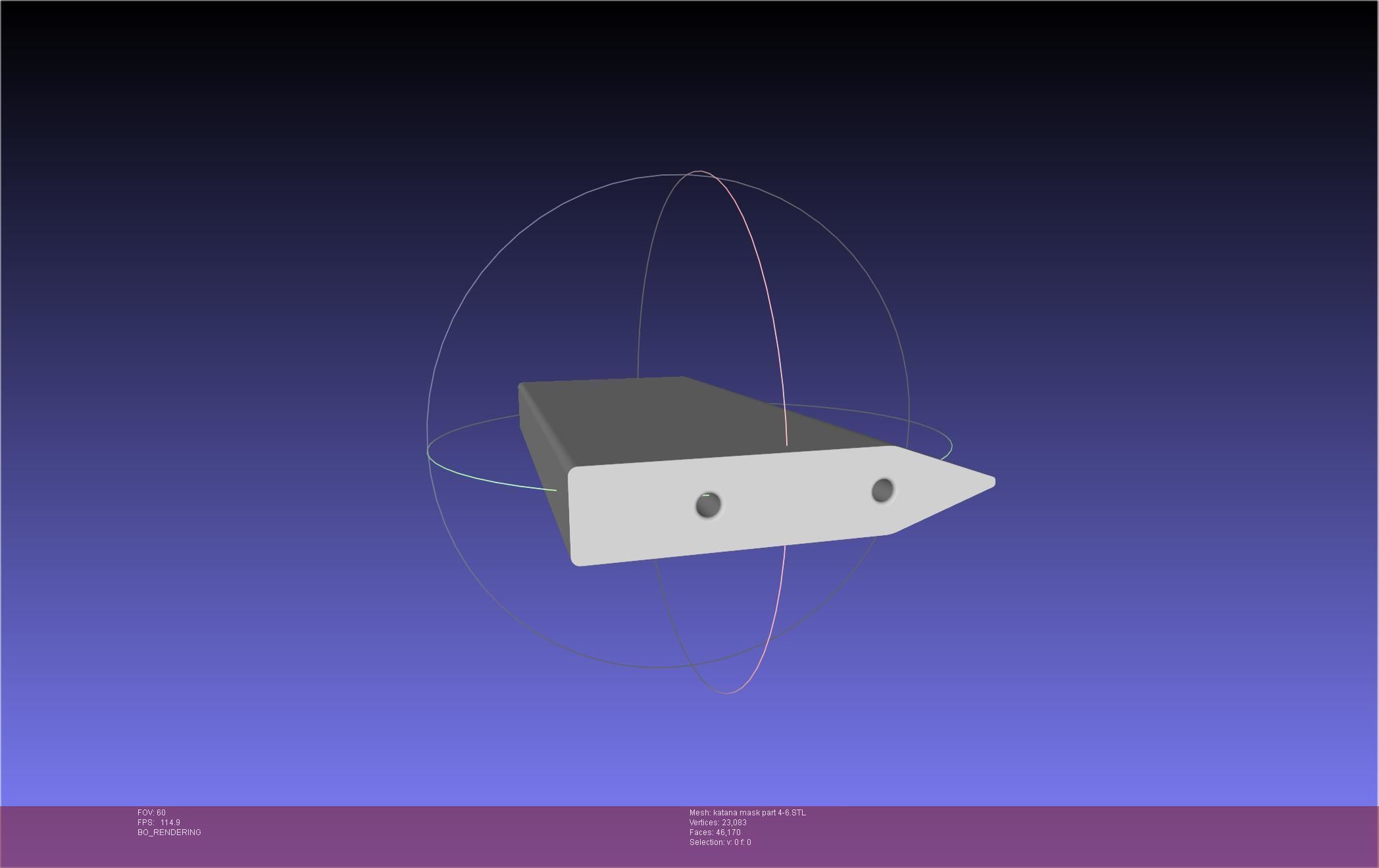 Chainsaw Man Katana Man Mask Frame 3D print model_64