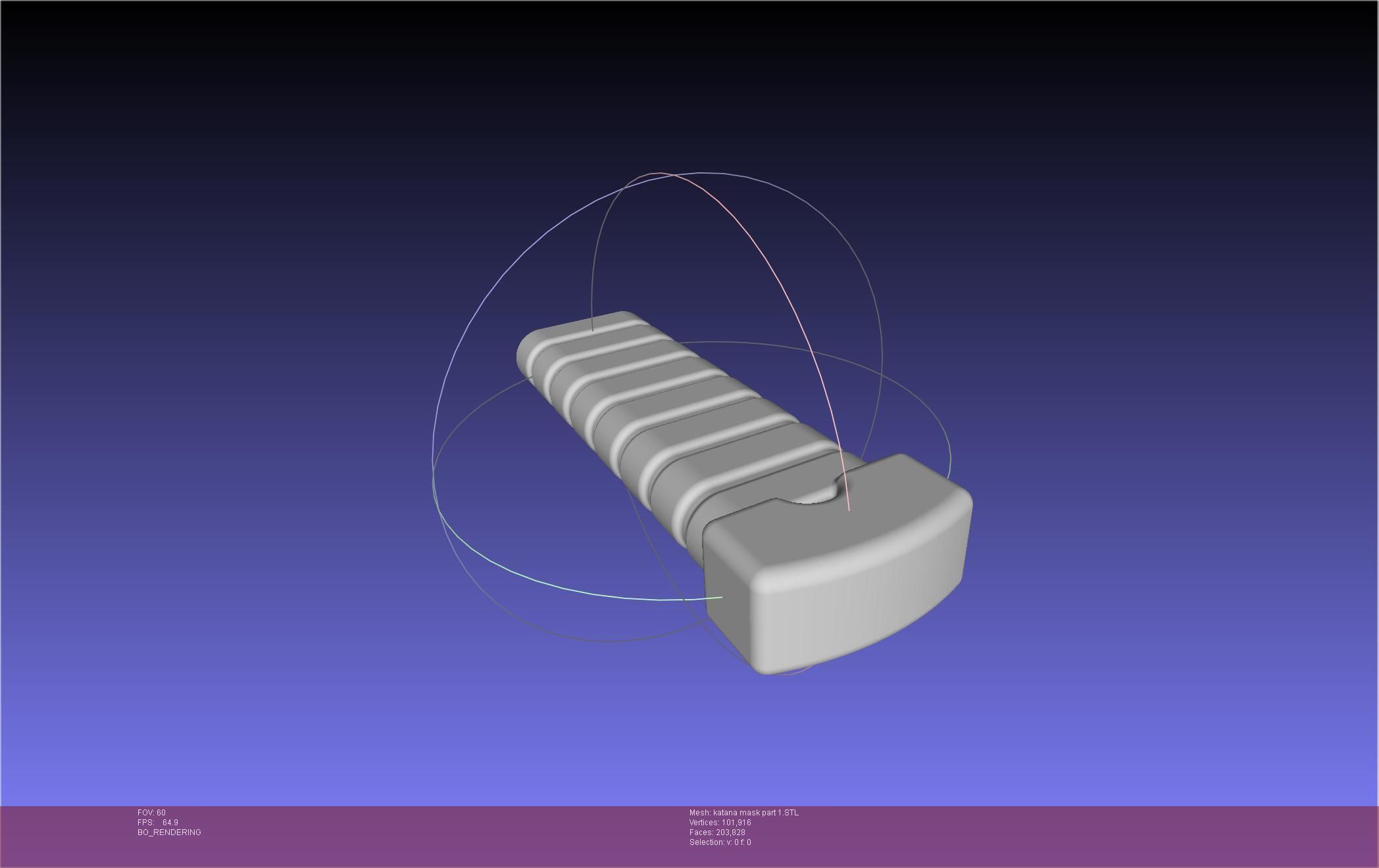 Chainsaw Man Katana Man Mask Frame 3D print model_41