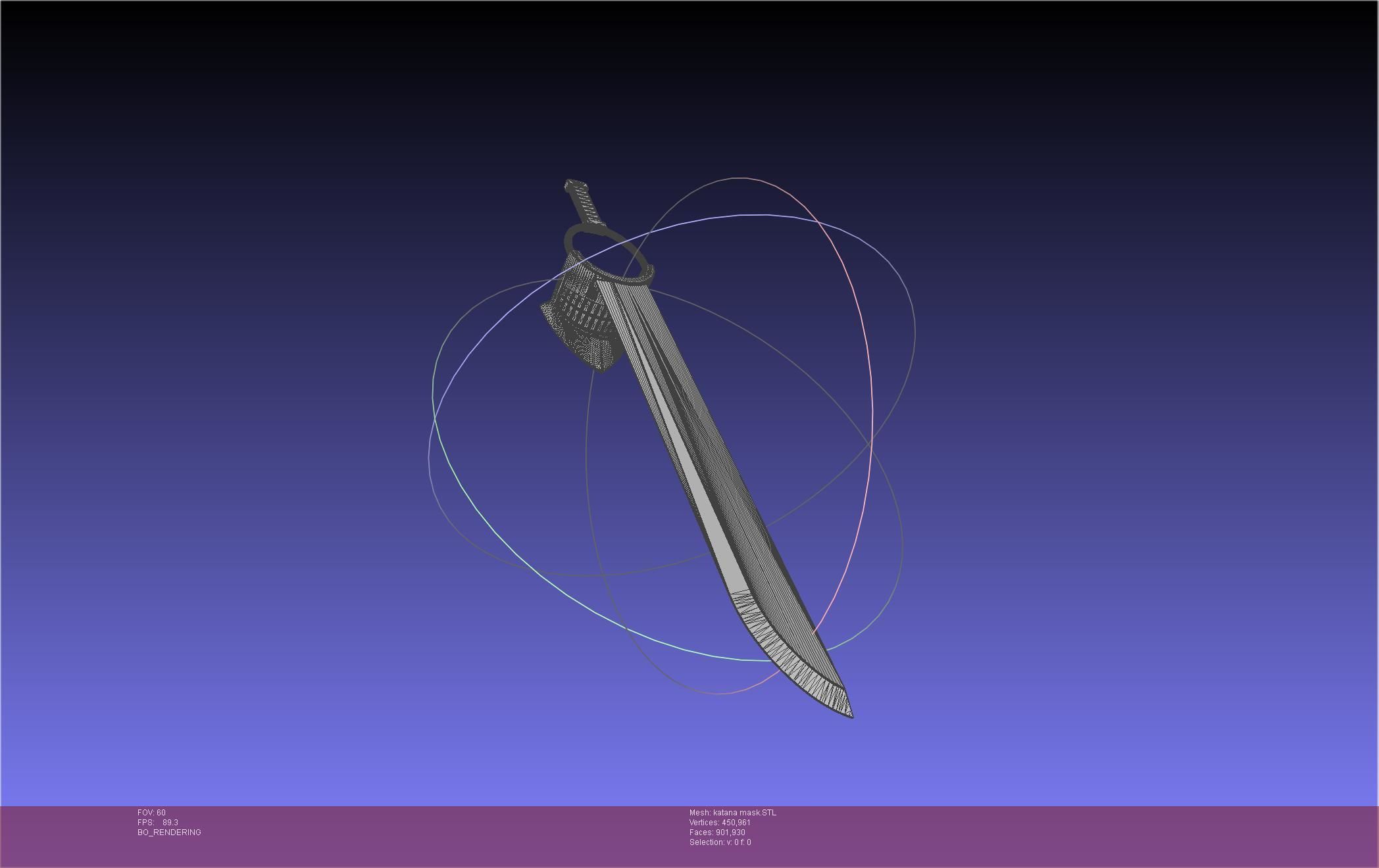 Chainsaw Man Katana Man Mask Frame 3D print model_30