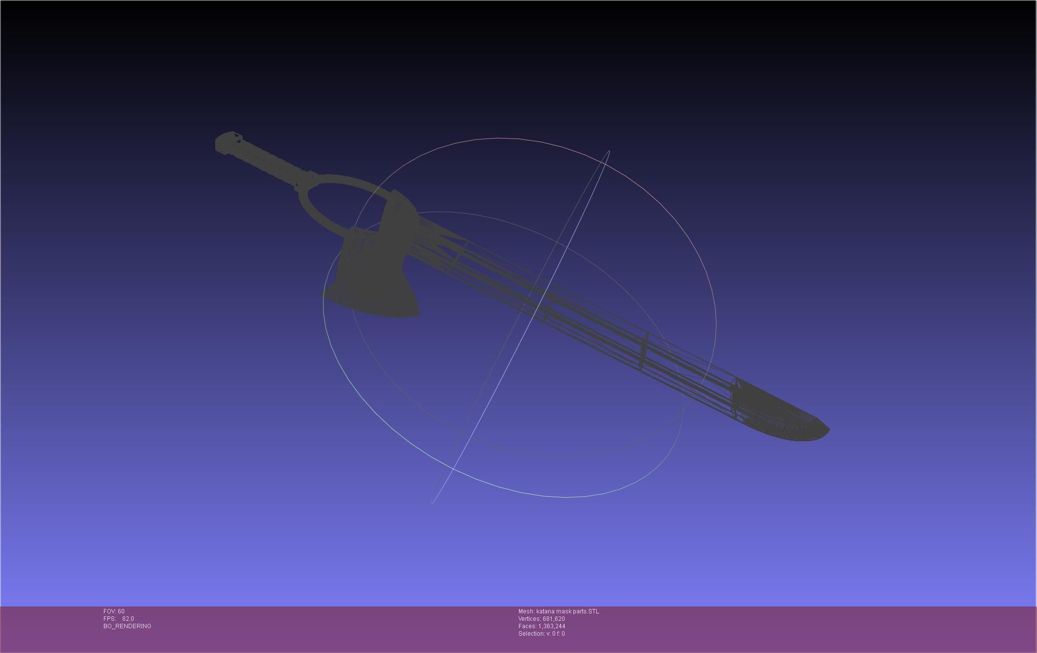 Chainsaw Man Katana Man Mask Frame 3D print model_87