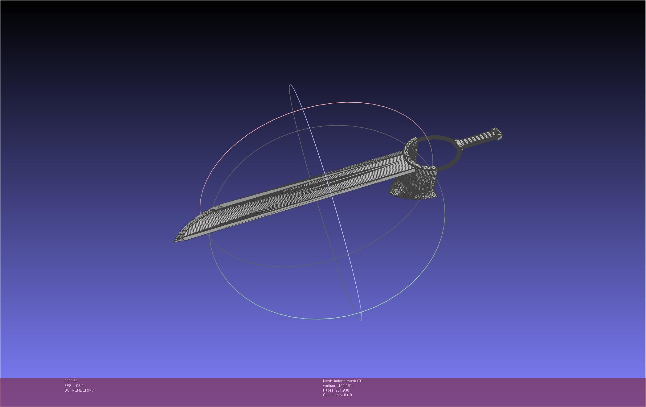 Chainsaw Man Katana Man Mask Frame 3D print model_27