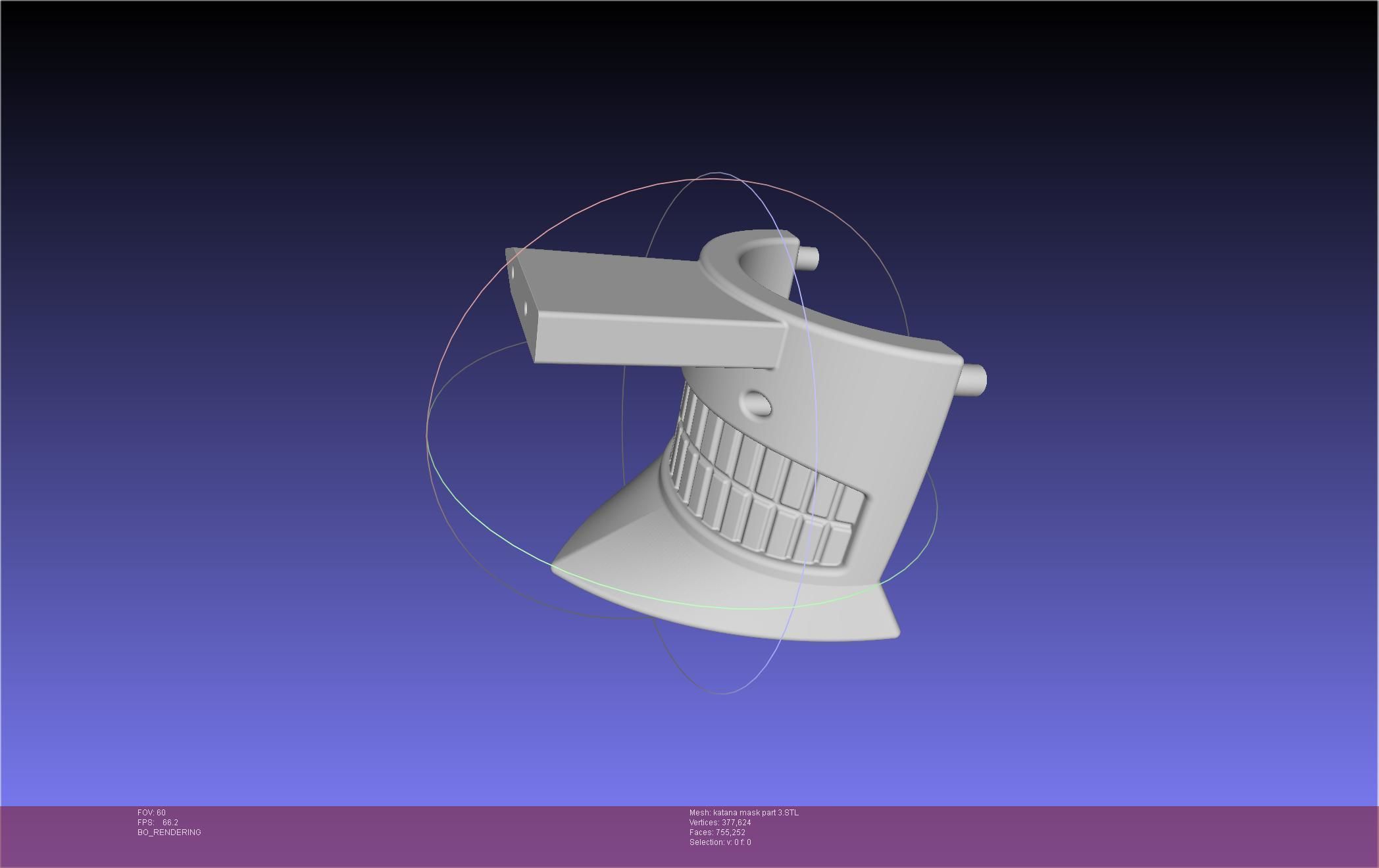 Chainsaw Man Katana Man Mask Frame 3D print model_55