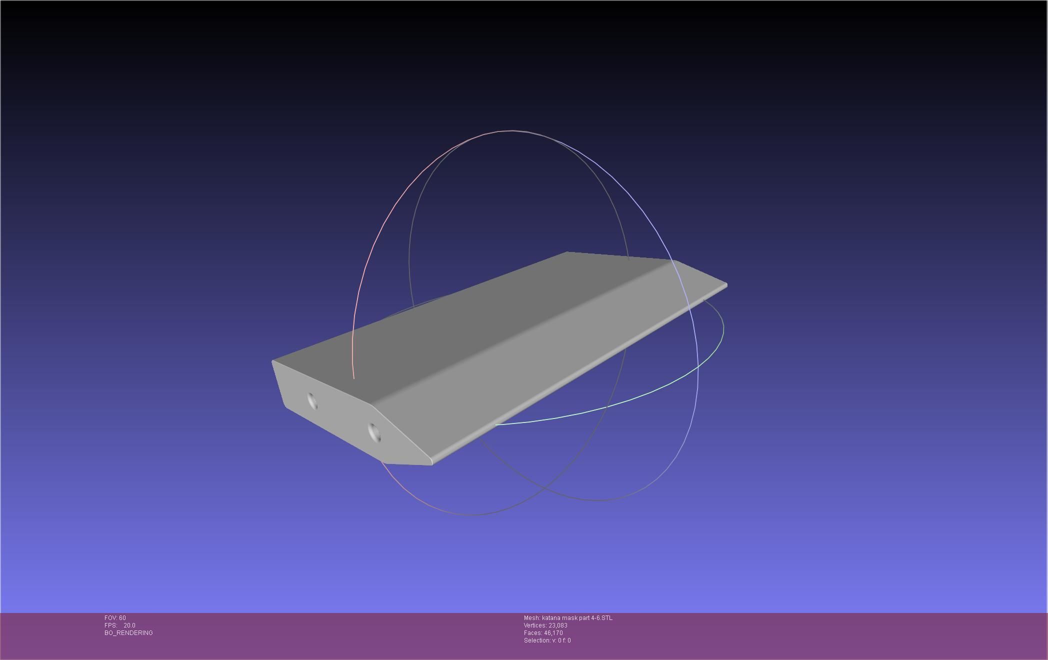 Chainsaw Man Katana Man Mask Frame 3D print model_65