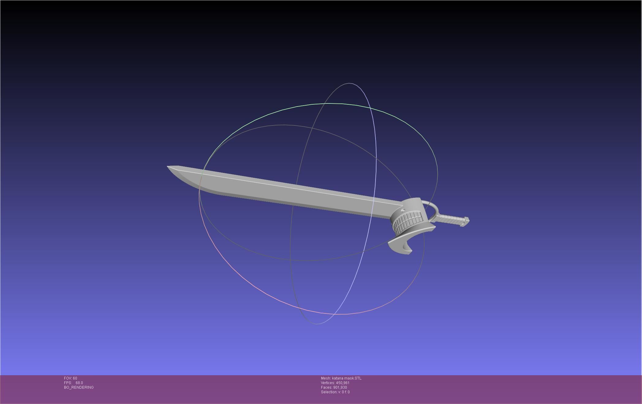 Chainsaw Man Katana Man Mask Frame 3D print model_18