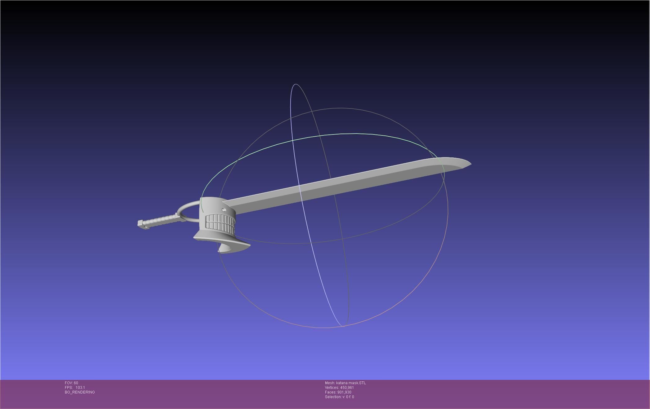 Chainsaw Man Katana Man Mask Frame 3D print model_21