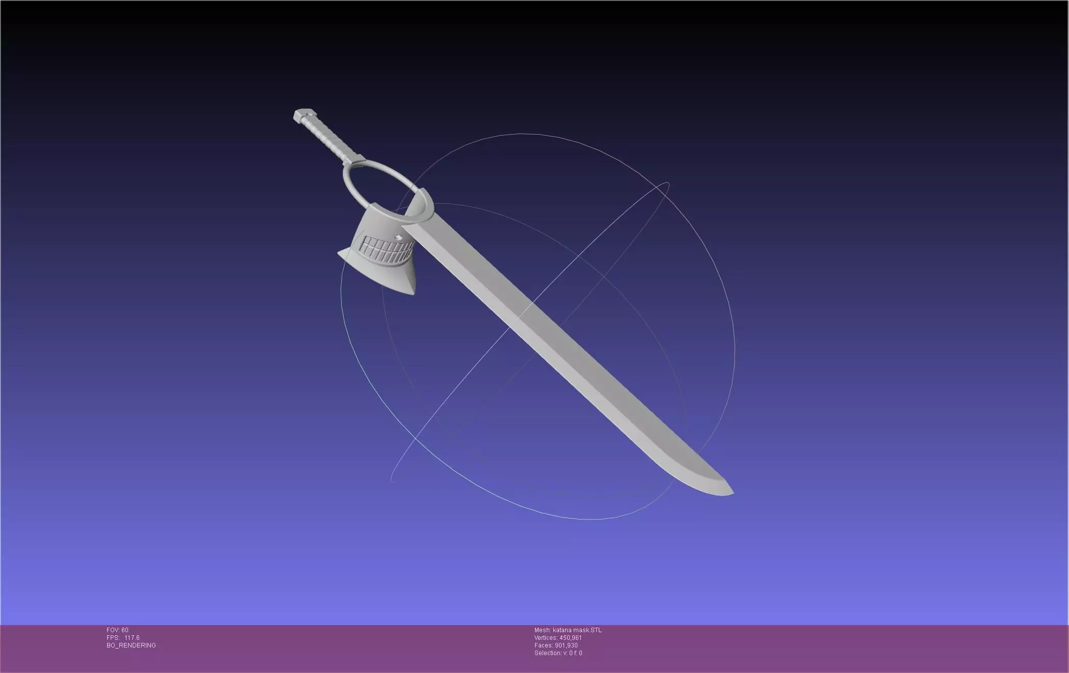 Chainsaw Man Katana Man Mask Frame 3D print model_0