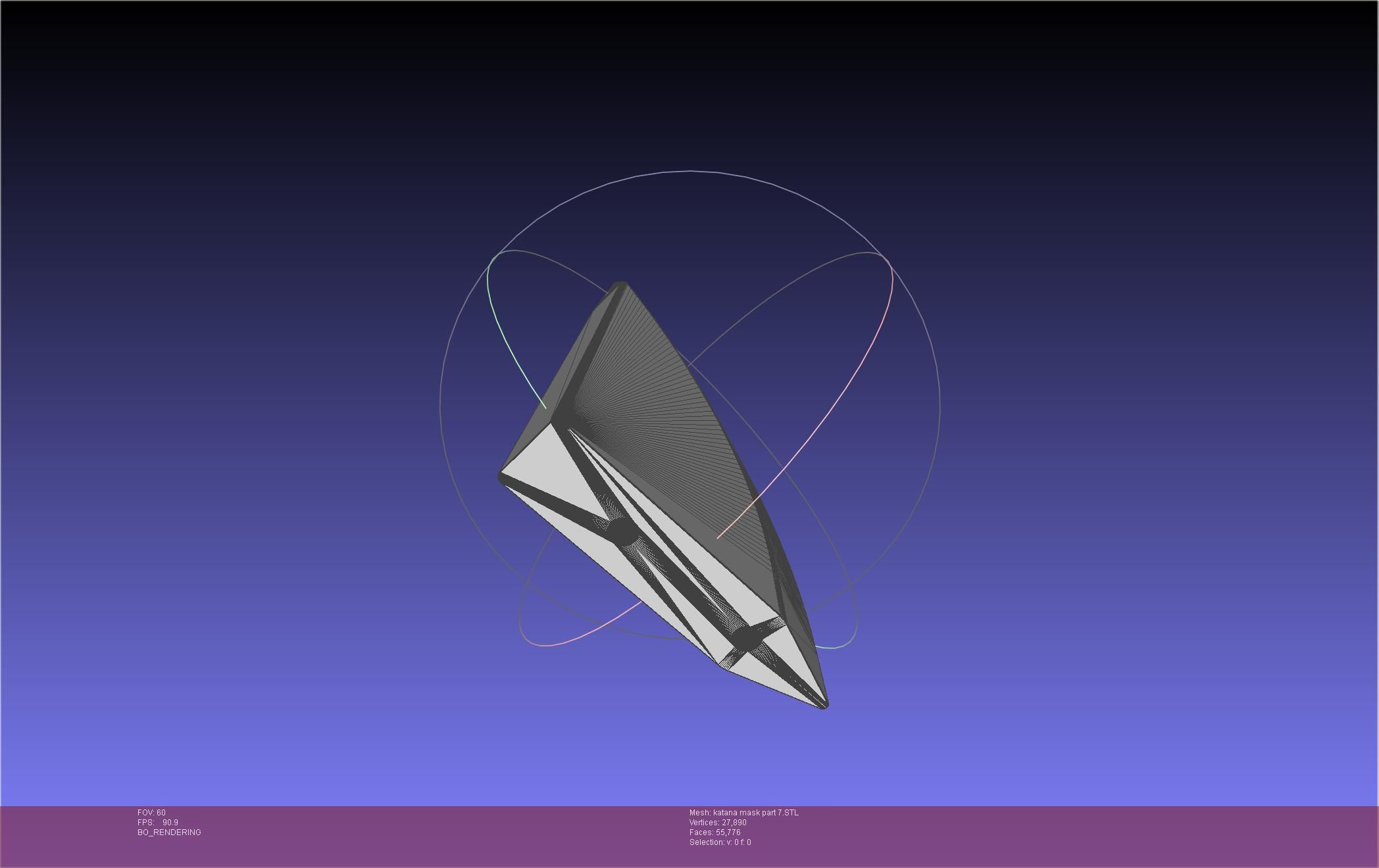 Chainsaw Man Katana Man Mask Frame 3D print model_76