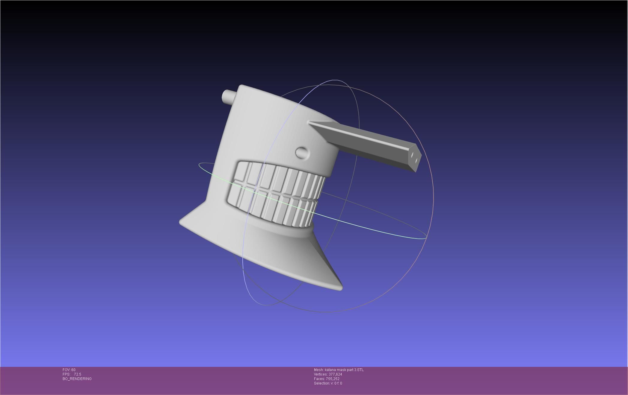 Chainsaw Man Katana Man Mask Frame 3D print model_58