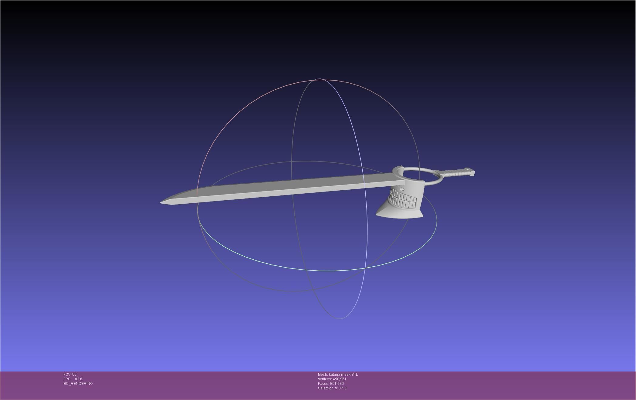 Chainsaw Man Katana Man Mask Frame 3D print model_11