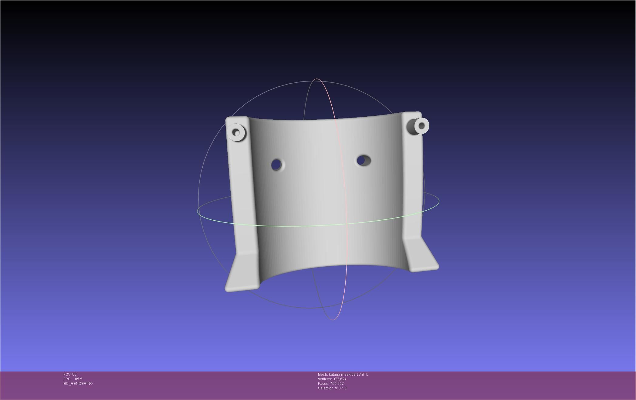 Chainsaw Man Katana Man Mask Frame 3D print model_53