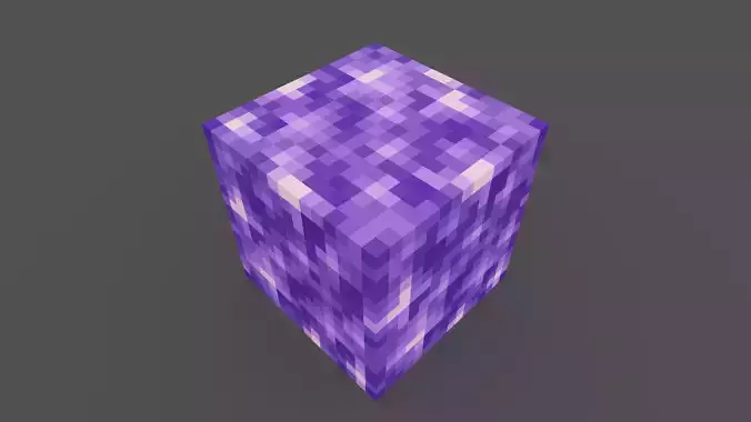 MineCraft amethyst block Low-poly 3D model