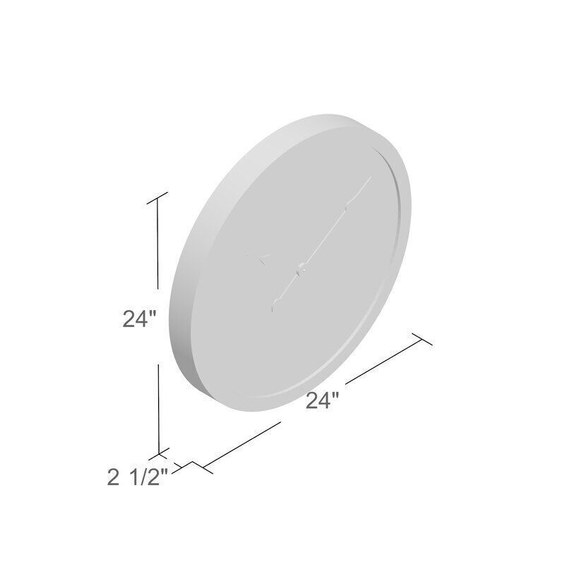 Wood Wall Clock 3D model_1