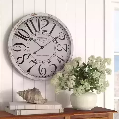 Wood Wall Clock 3D model