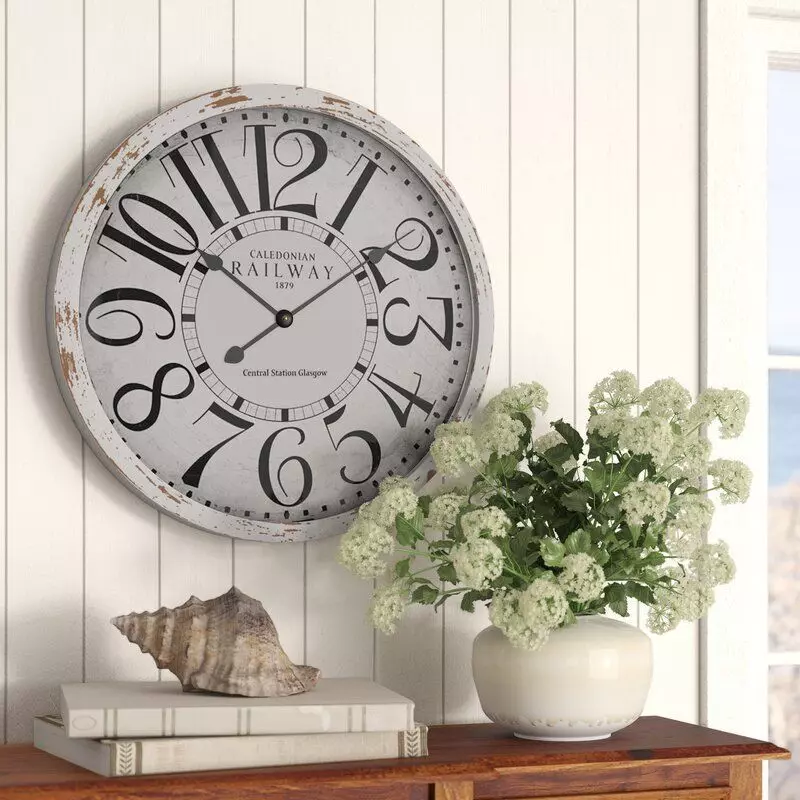 Wood Wall Clock 3D model_0
