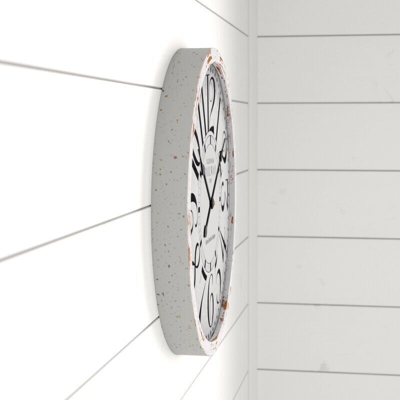 Wood Wall Clock 3D model_3