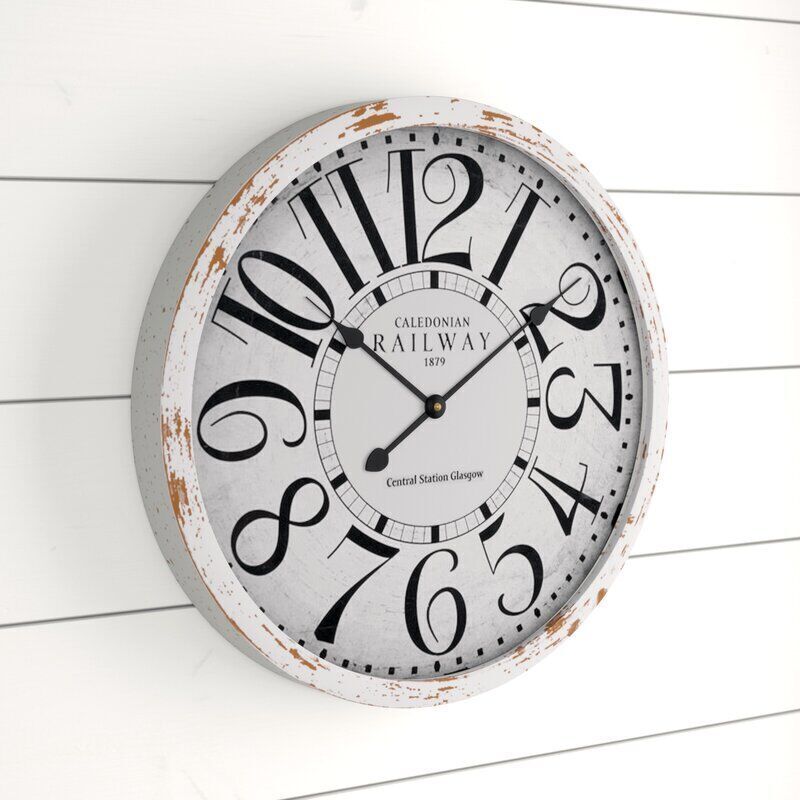 Wood Wall Clock 3D model_4