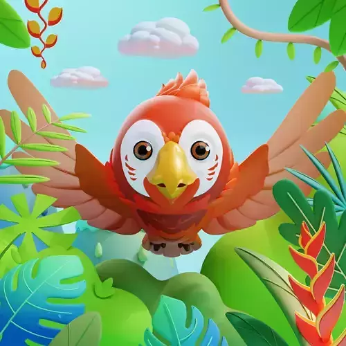 Parrot Birds Animal 3D model