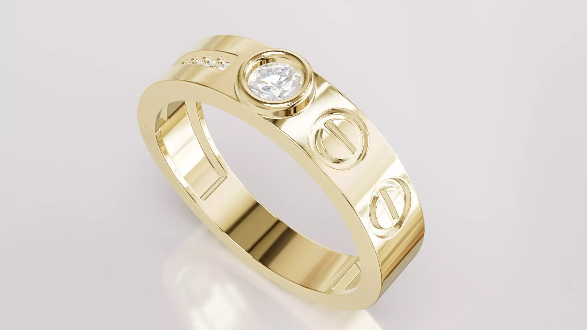 Jewelry Diamond Ring Model RG05 Free 3D print model