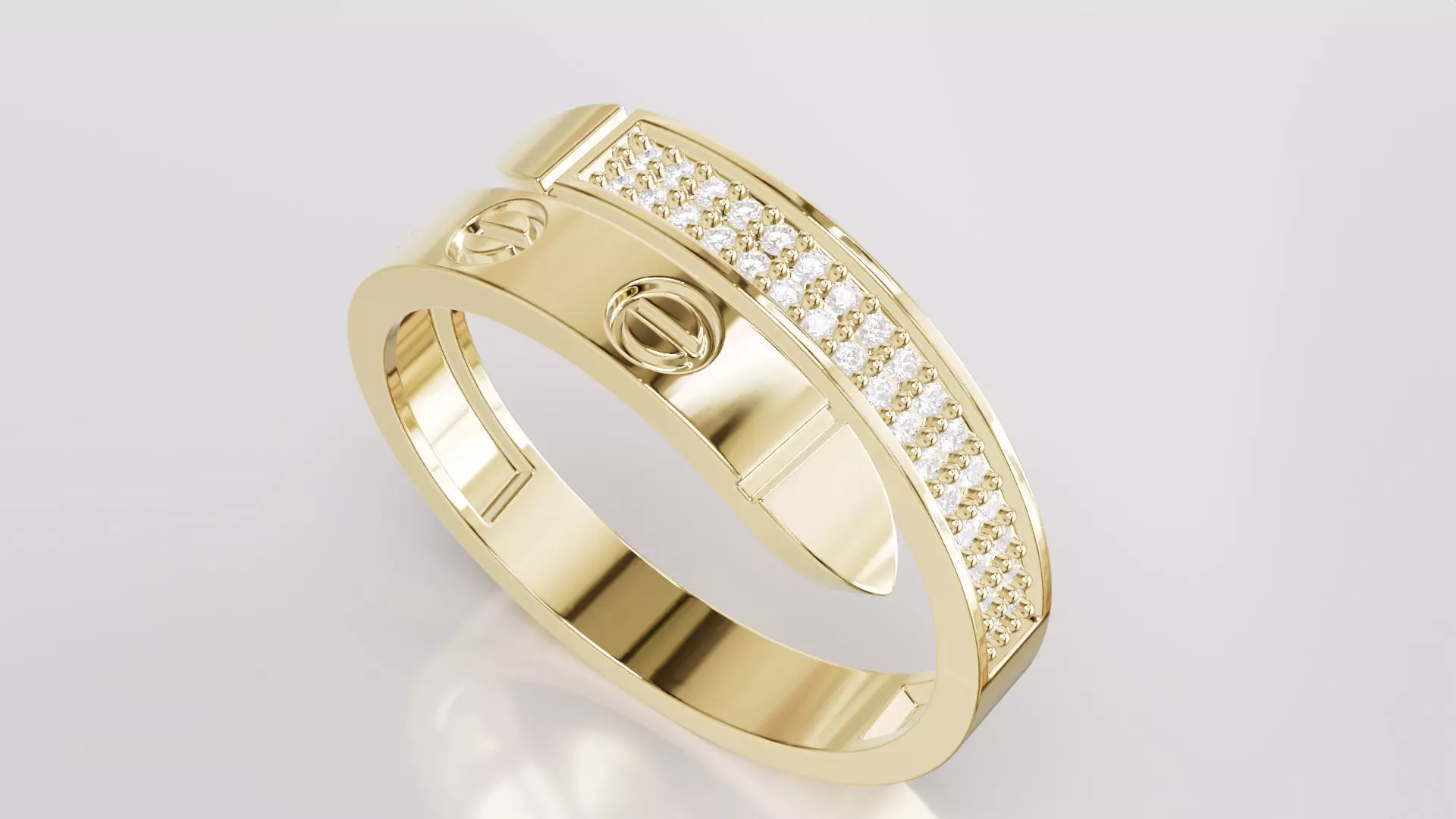 Jewelry Diamond Ring Model RG06 Free 3D print model