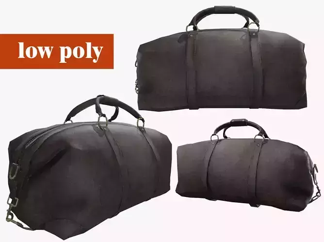Bag 3d model for unity Low-poly 3D model Low-poly 3D model