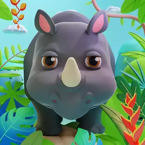 Herbivorous Rhinoceros Species Animal