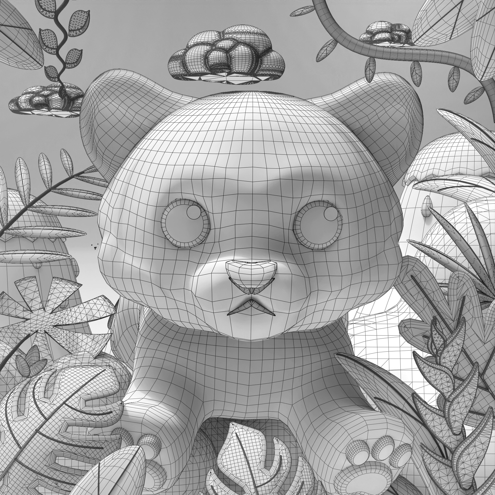 Cute Small Tiger 3D model_5
