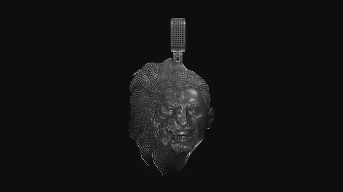 Majestic Fusion Half Lion Half Human Pendant and Bracelet 3D print model