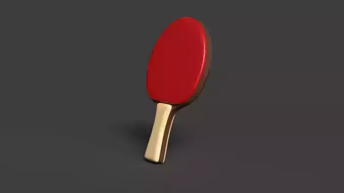 Chinese table tennis racket   Low-poly 3D model
