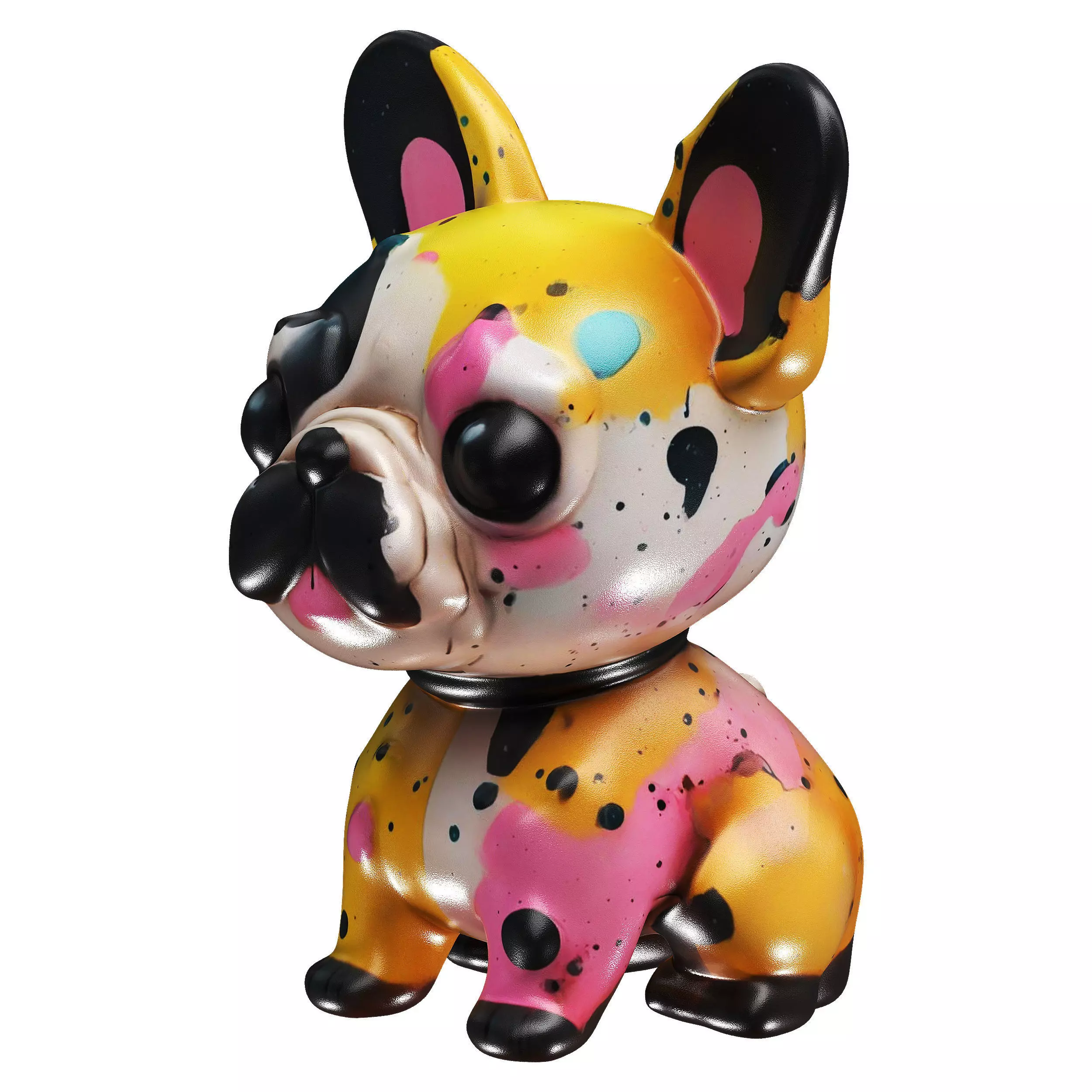 Dog Painting Low-poly 3D model