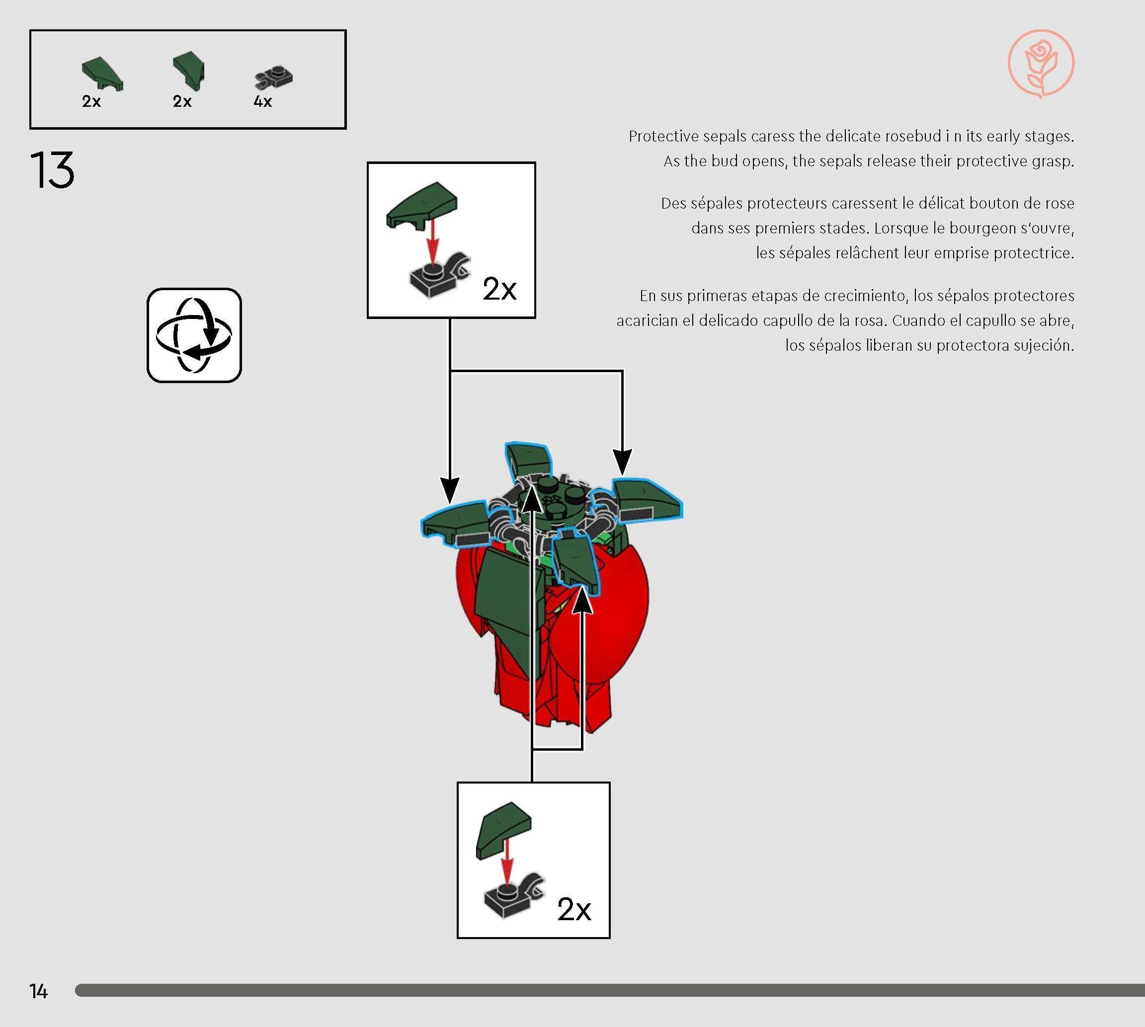 TwindBricks3D - 10328 Bouquet of Roses 3D print model_9