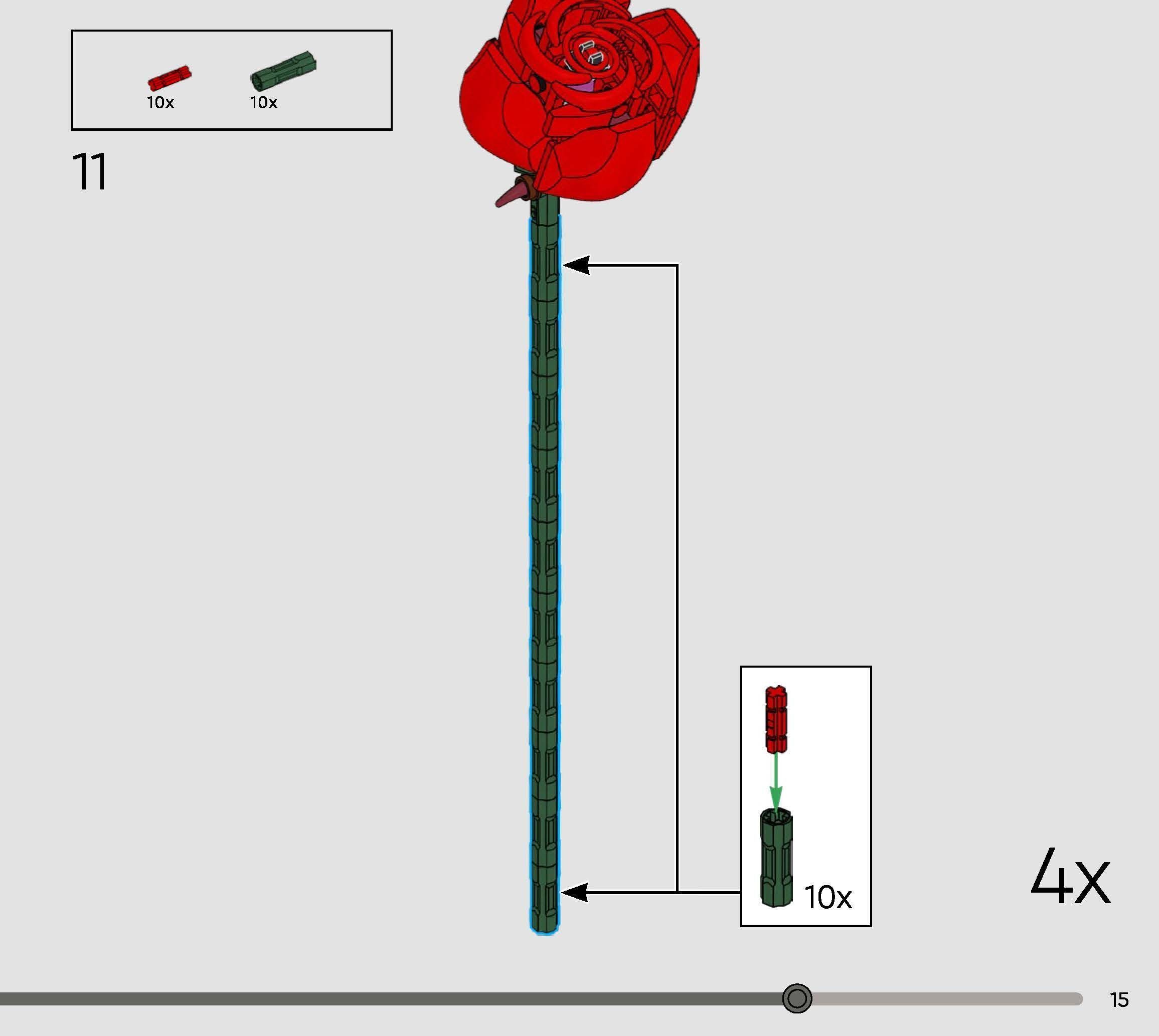 TwindBricks3D - 10328 Bouquet of Roses 3D print model_40