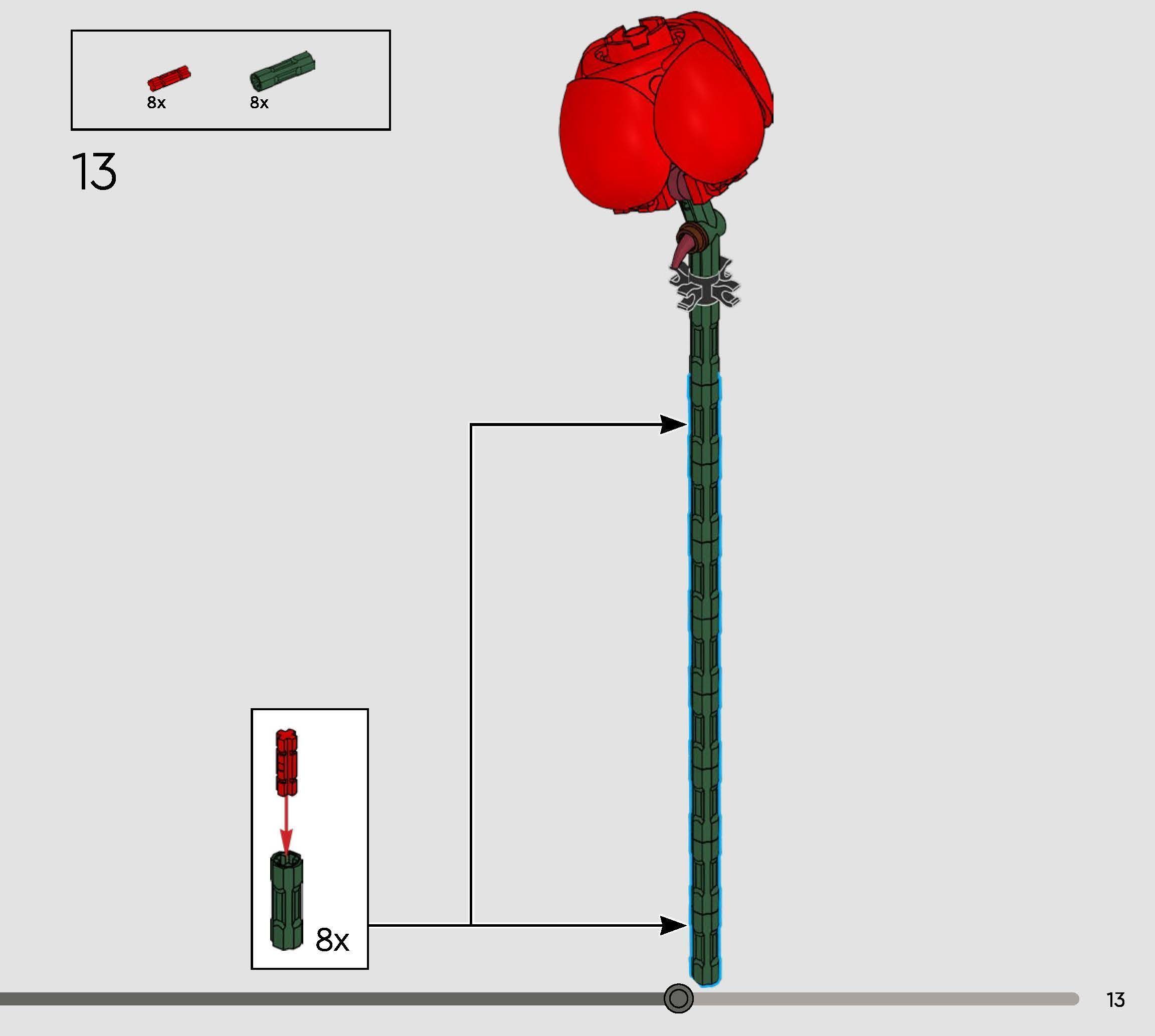 TwindBricks3D - 10328 Bouquet of Roses 3D print model_24