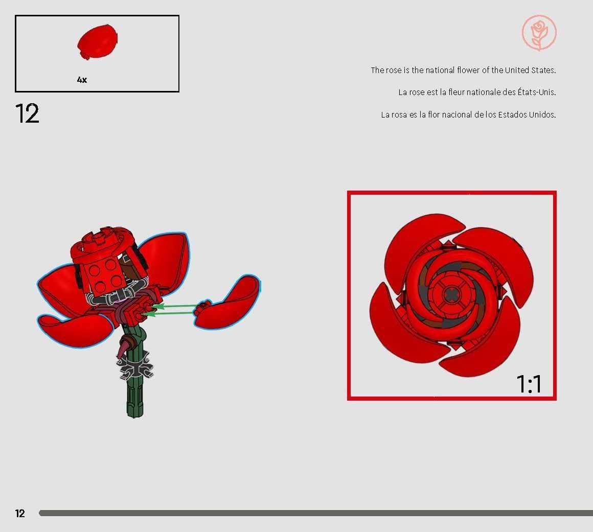 TwindBricks3D - 10328 Bouquet of Roses 3D print model_23