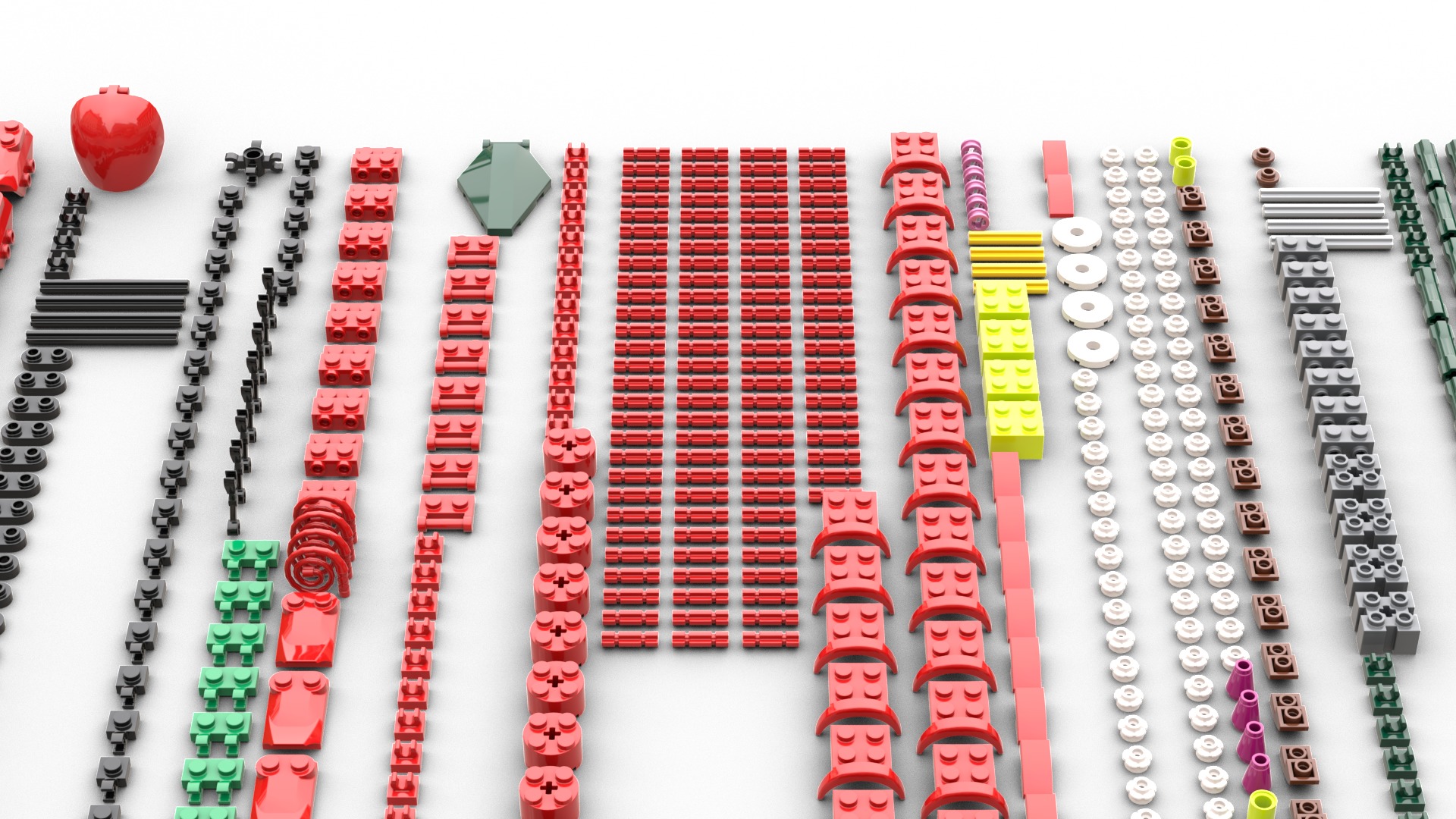 TwindBricks3D - 10328 Bouquet of Roses 3D print model_1