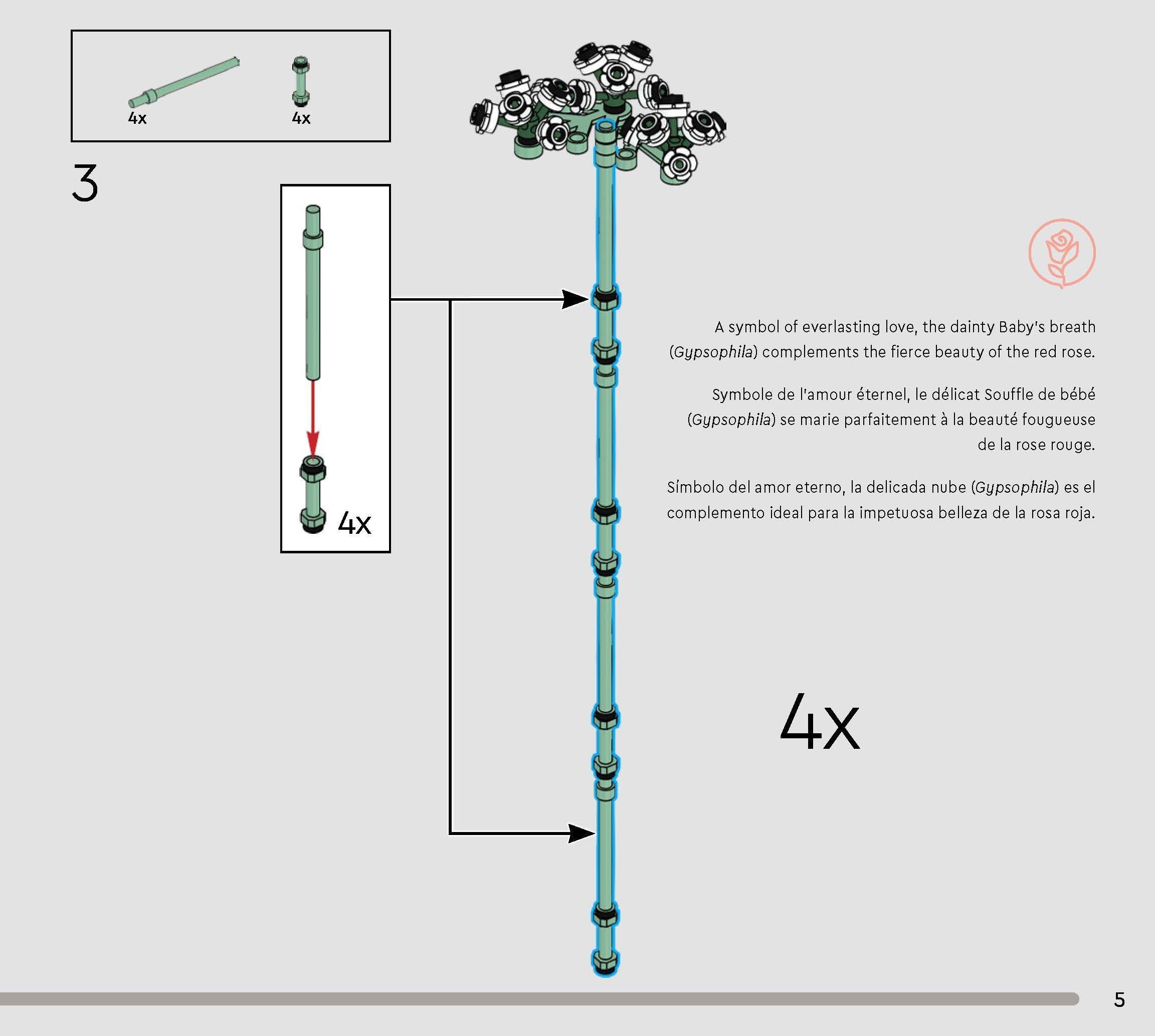 TwindBricks3D - 10328 Bouquet of Roses 3D print model_30