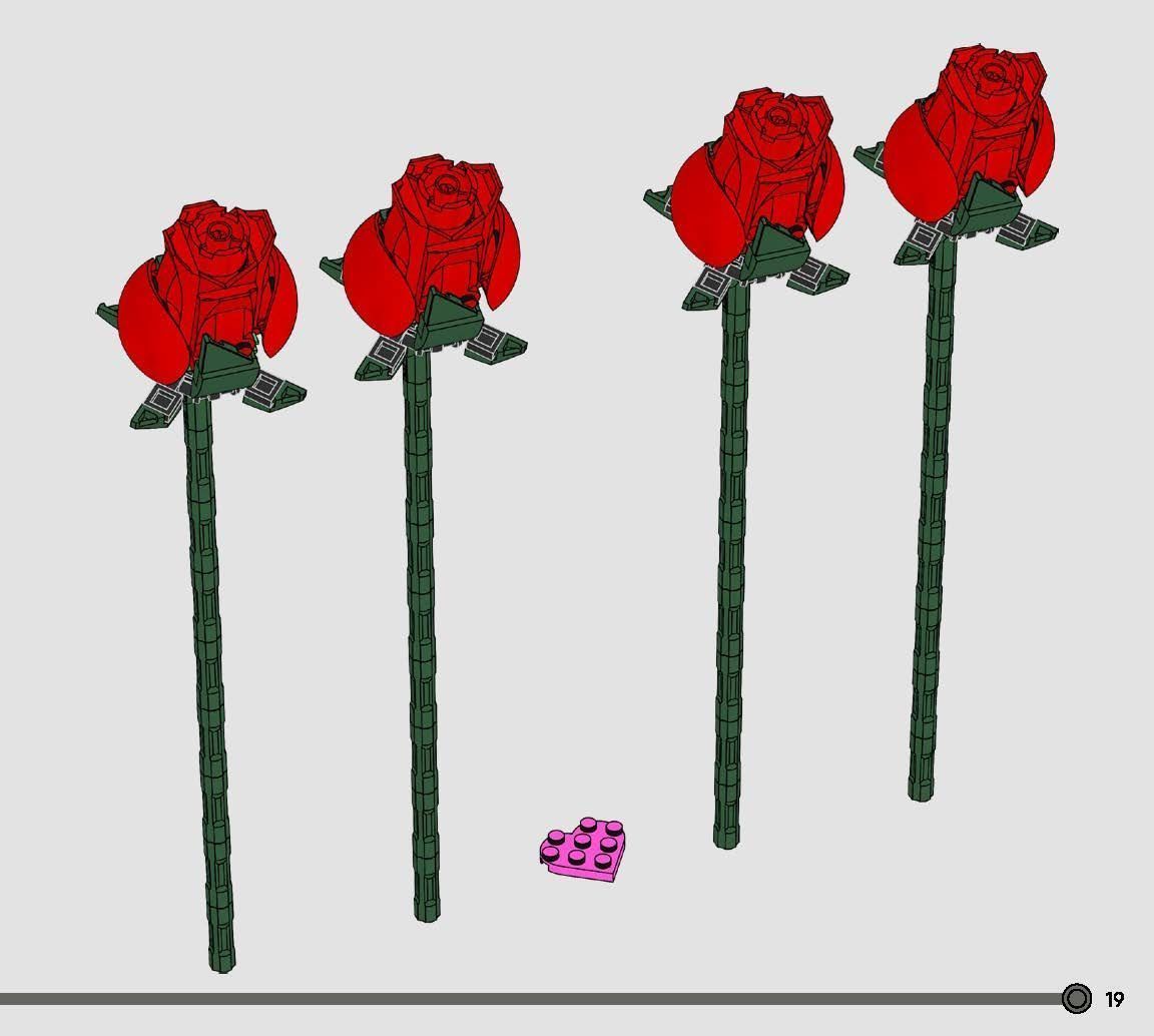 TwindBricks3D - 10328 Bouquet of Roses 3D print model_14