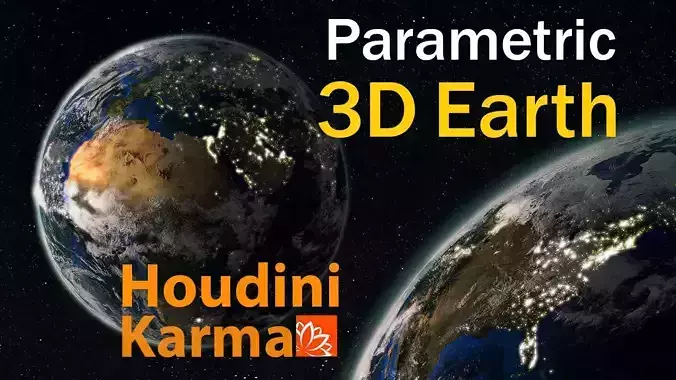 Parametric 3D Earth Simulation Atmosphere Clouds and Dynamic 3D model