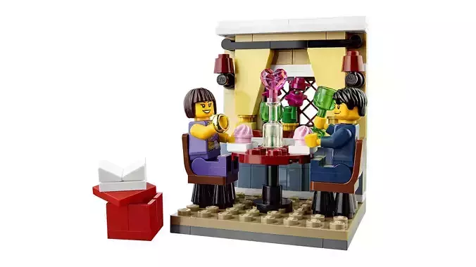 TwindBricks3D - 40120 Valentine Day Dinner 3D print model