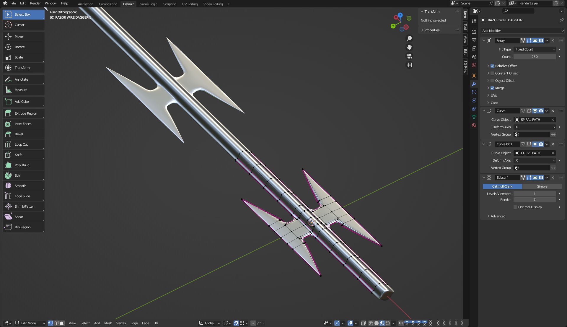 Adaptable Razor Wire 3D model_12