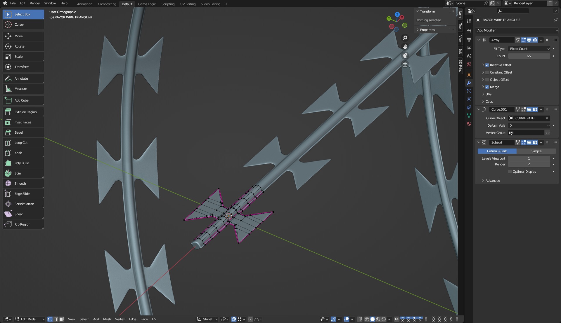 Adaptable Razor Wire 3D model_14