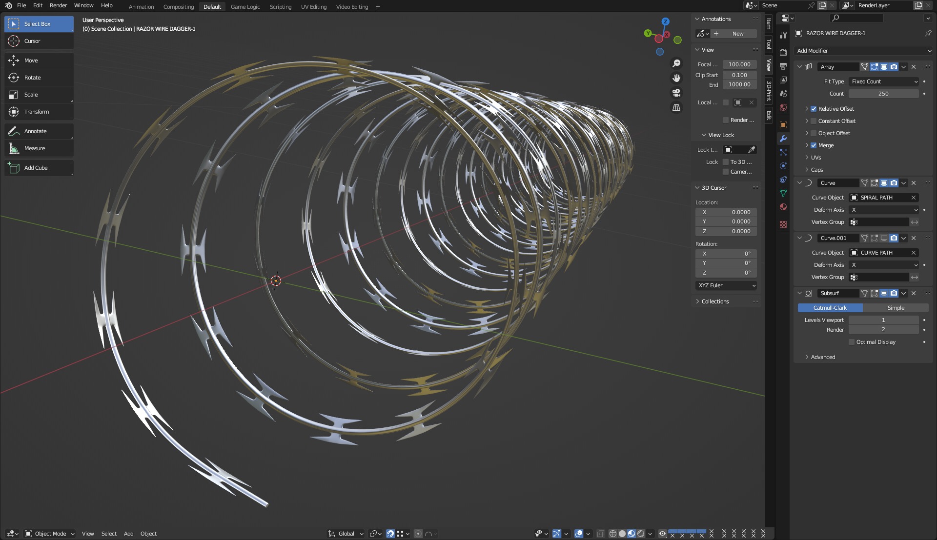 Adaptable Razor Wire 3D model_11