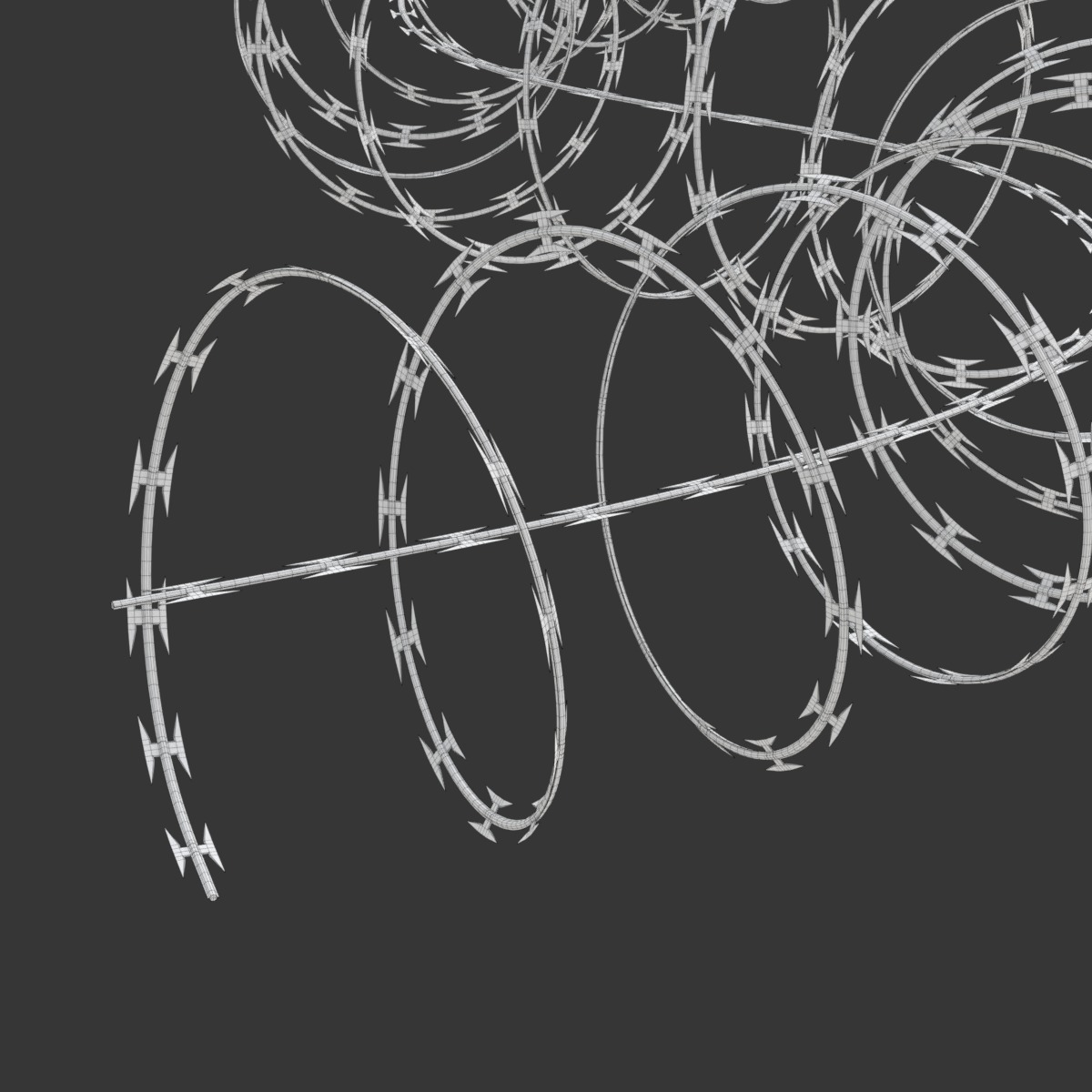Adaptable Razor Wire 3D model_15