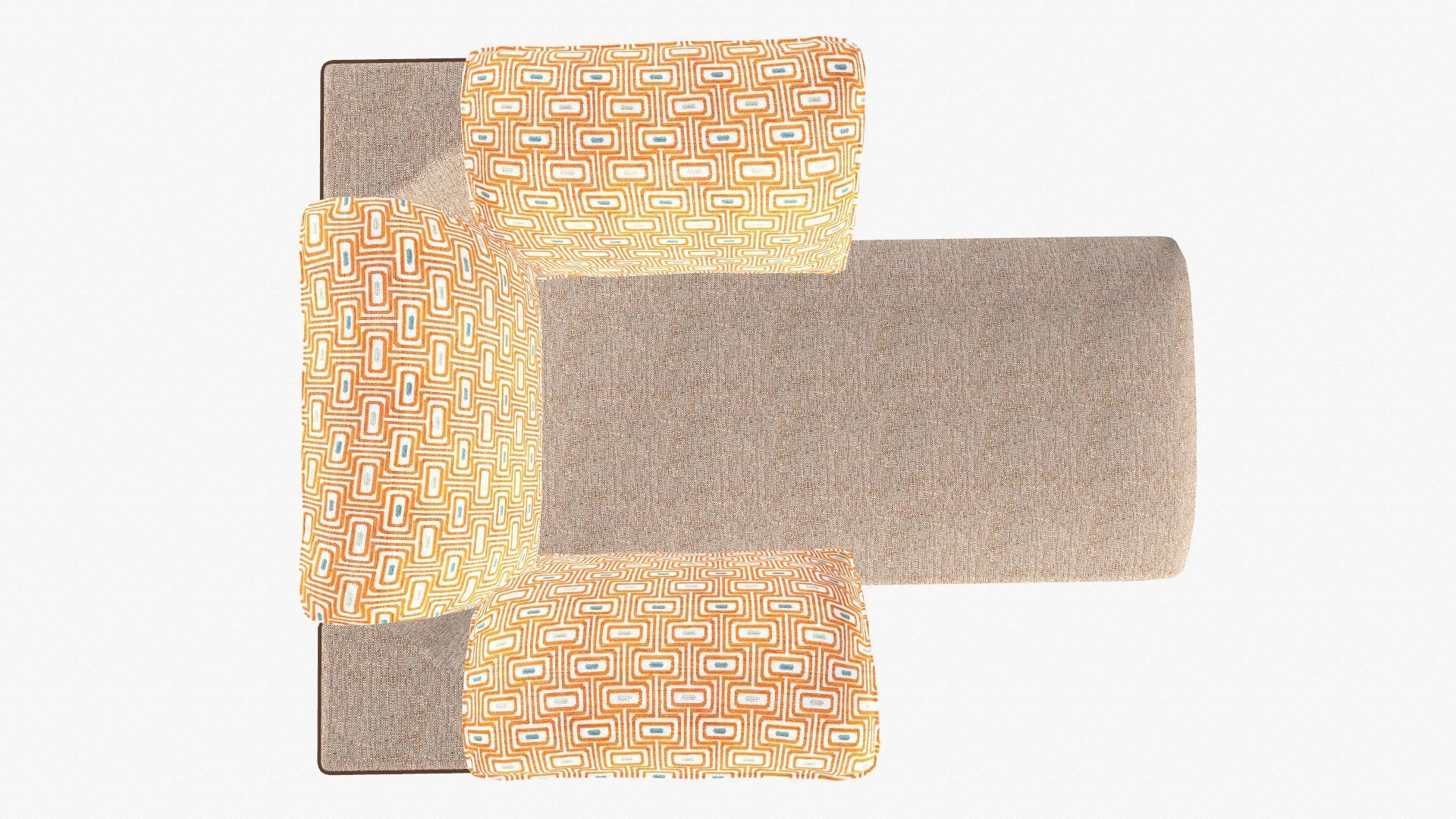 Chaise Lounge Low-poly 3D model_5