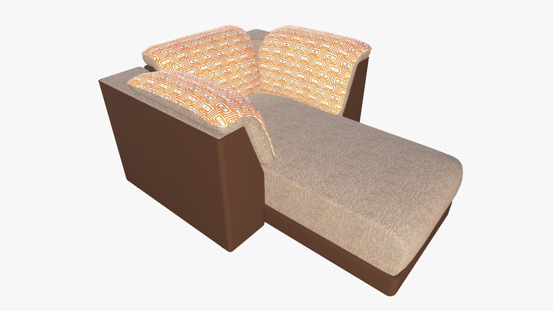 Chaise Lounge Low-poly 3D model_2