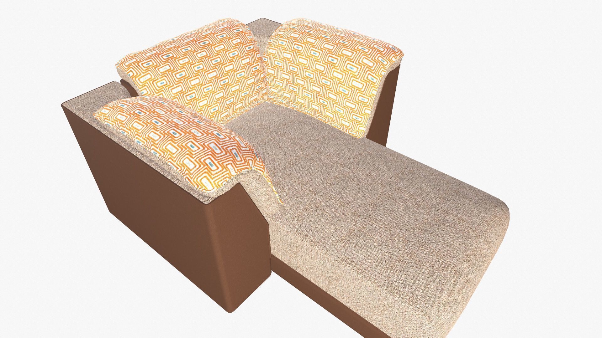 Chaise Lounge Low-poly 3D model_9