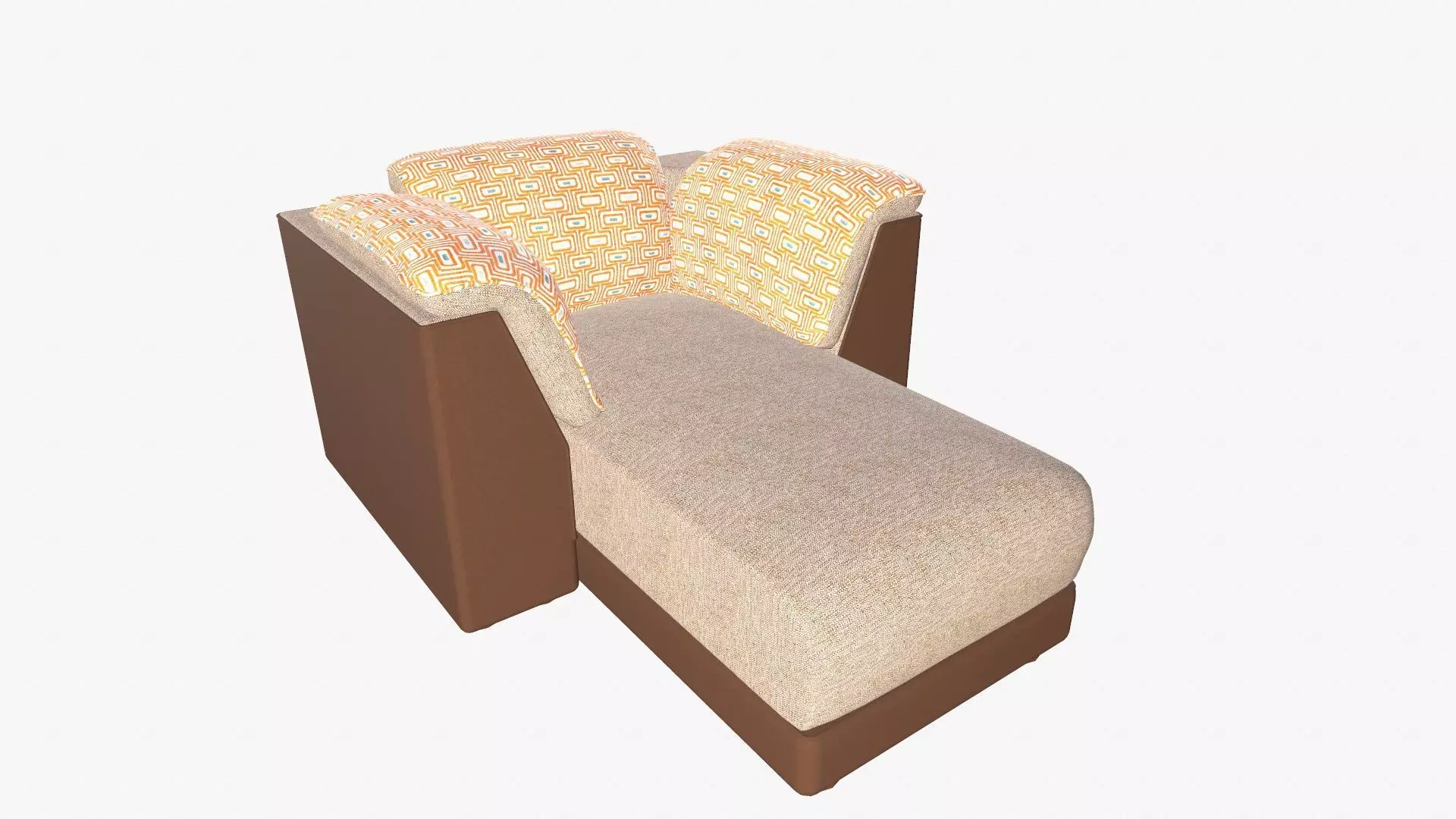 Chaise Lounge Low-poly 3D model_0