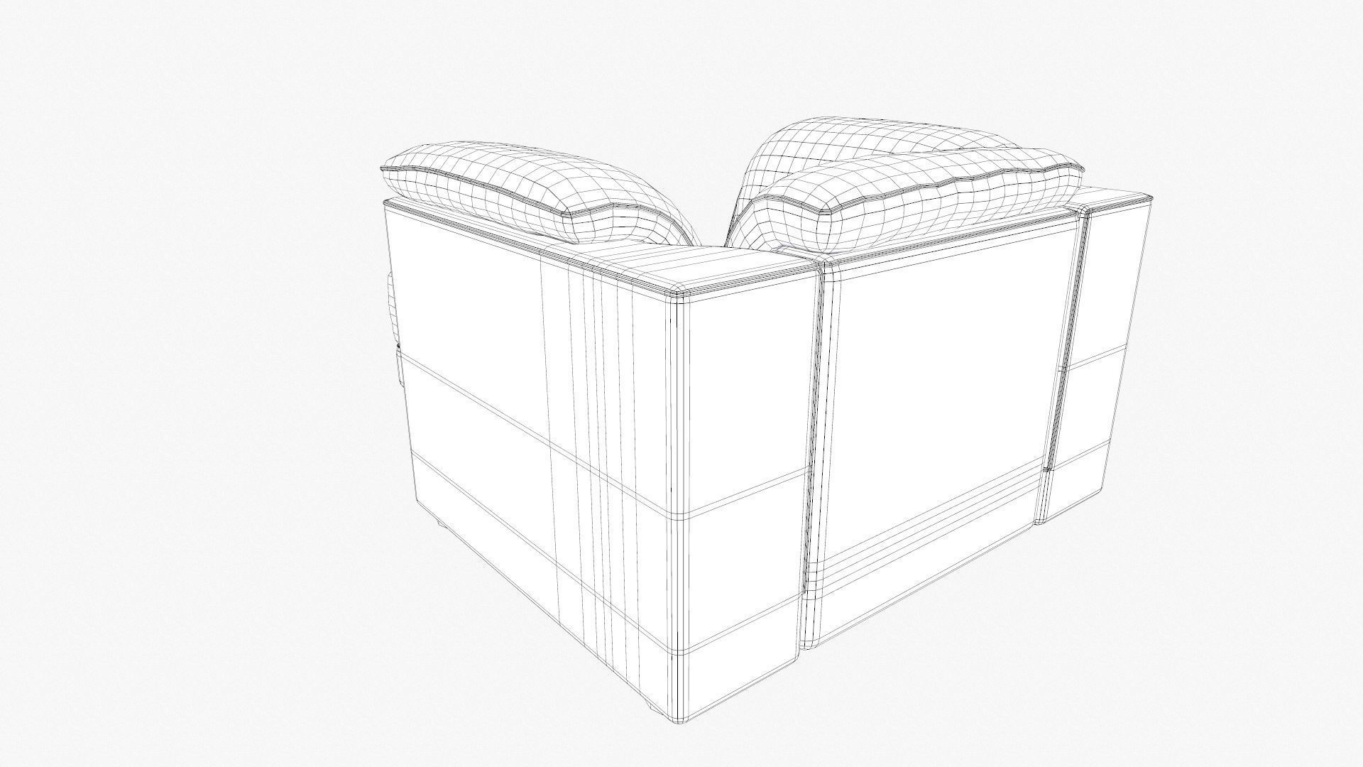 Chaise Lounge Low-poly 3D model_17