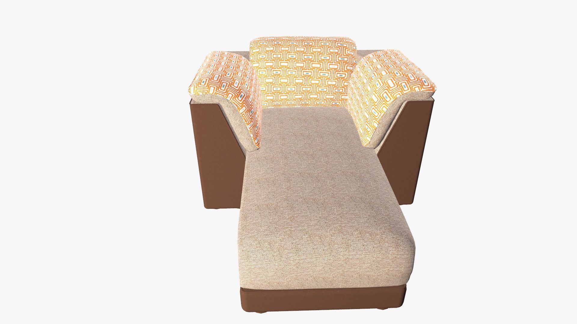 Chaise Lounge Low-poly 3D model_3