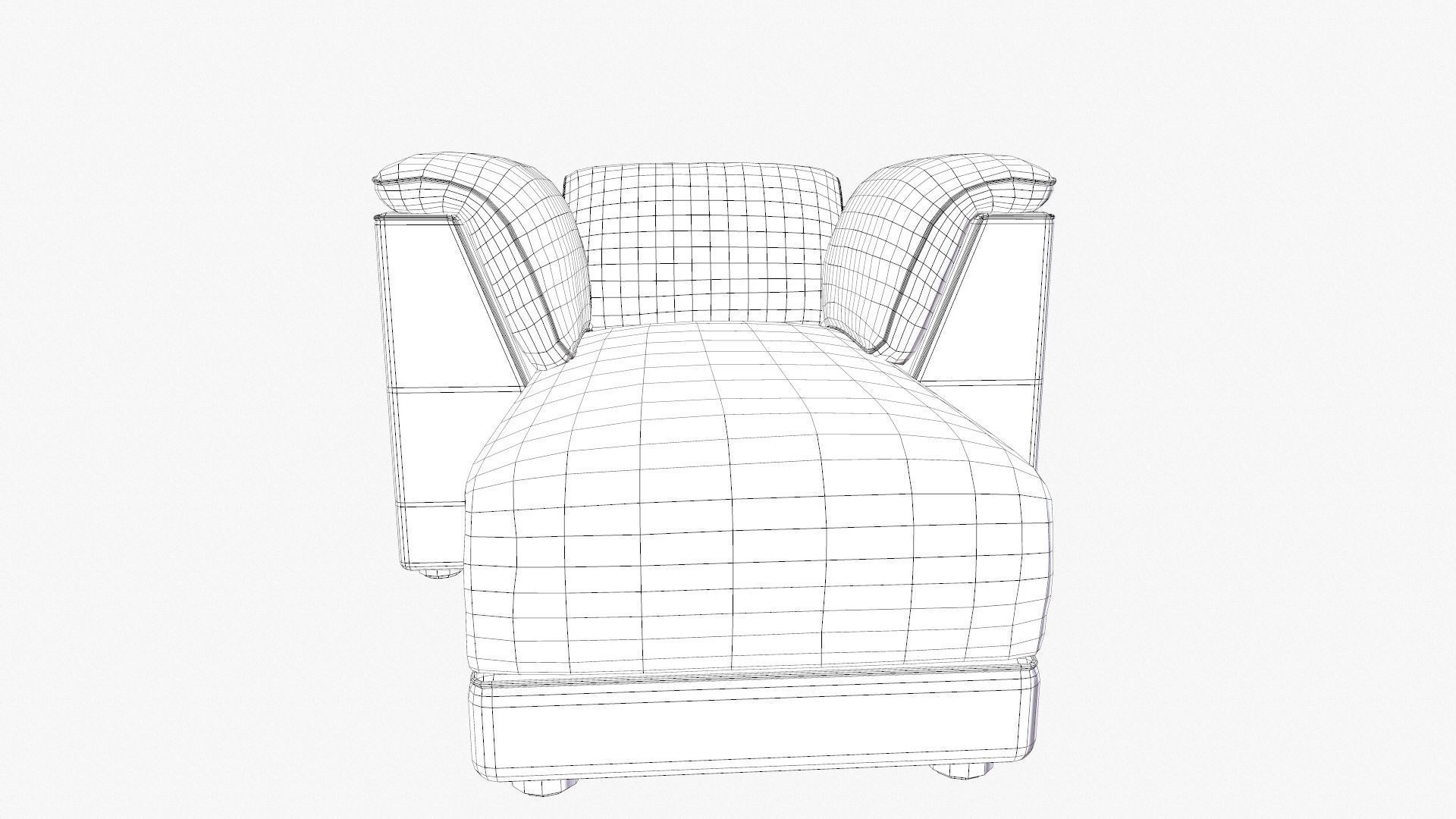 Chaise Lounge Low-poly 3D model_15